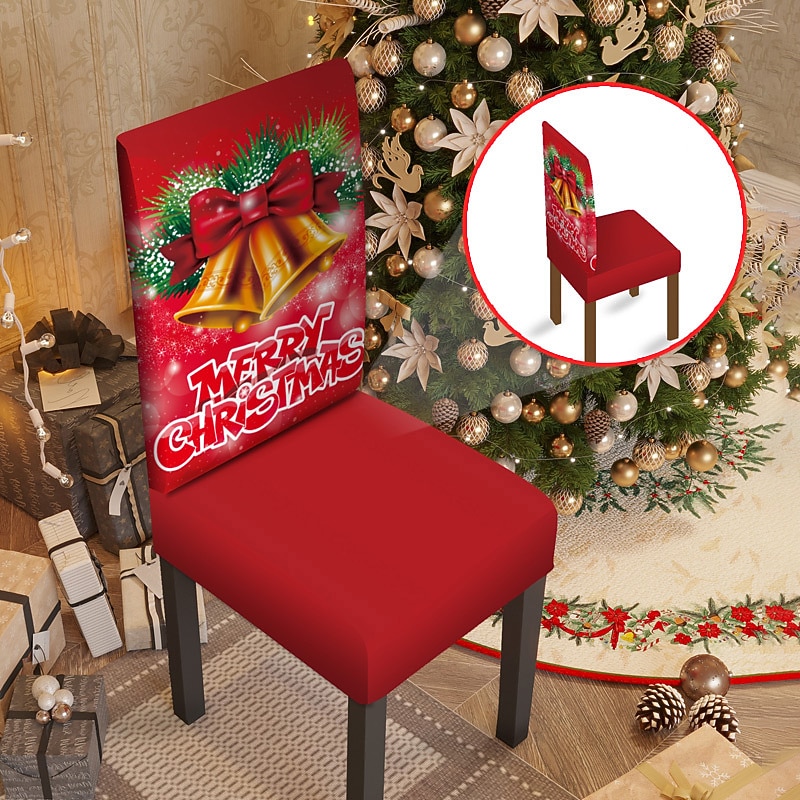 Fundas navideñas para sillas de comedor, fundas elásticas para sillas Parsons de Navidad, protector de asiento, funda lavable de spandex para sillas de cocina para comedor 2025 - $12.49 –P13