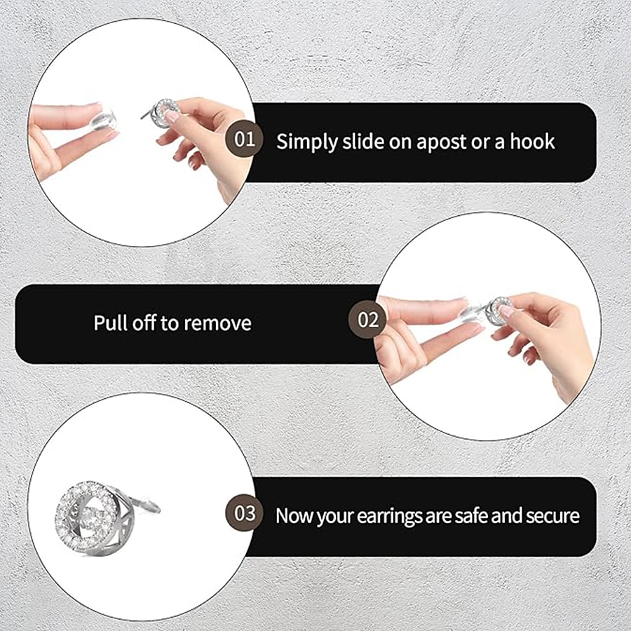 4 Styles 620 Pieces Earrings Silicone Earring Backing Clear Earring Backing Hypoallergenic Plastic Rubber Earring Back Bullet Clutch Plug Replacement Kit for Fishhook Earrings Stud Rings 2025 - $6.49 –P1