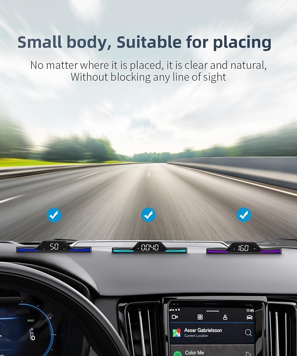 New Digital LED Speedometer Universal GPS/Beidou Car HUD Head Up Display Overspeed Alarm Free Switching of 5 Breathing Lights 2025 - $75.99 –P19