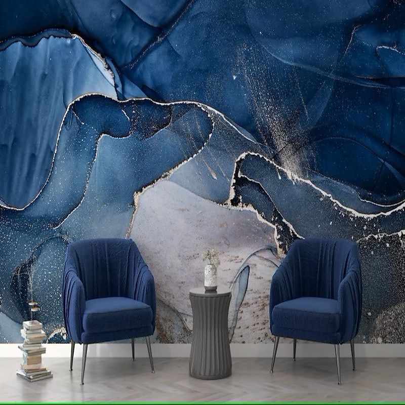 δροσερές ταπετσαρίες μπλε ταπετσαρία τοίχου τοιχογραφία αφηρημένη μαρμάρινη επένδυση τοίχου αυτοκόλλητο ξεφλούδισμα και ραβδί αφαιρούμενο pvc/υλικό βινυλίου αυτοκόλλητο/συγκολλητικό απαιτείται 2025 - $19.49 –P10