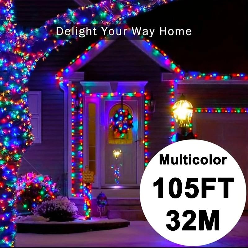 2025年 5メートル 10メートル 20メートル クリスマスストリングライト 50/100/200/300 LED 温白色 クールホワイト マルチカラー 銅線ライト ソーラー駆動 クリスマスの飾り ソーラー駆動  コレクション – $11.49 –P11