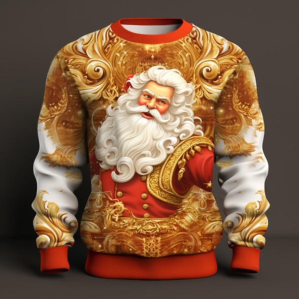 Pánské Grafika Ježíšek Mikiny Svetrová mikina Dlouhý rukáv Mikina Tričkový Módní Denní Na běžné nošení 3D tisk Dovolená Jdeme ven Streetwear Tisk Jaro & podzim 2025 - $31.99 –P4