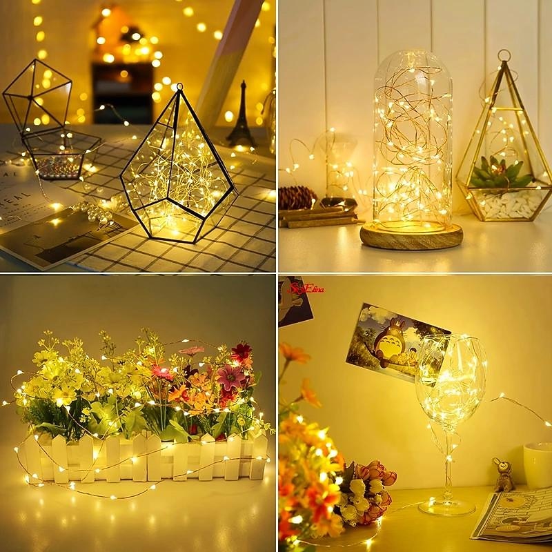 1 guirlande lumineuse de 1 m à 10 LED – Lampe luciole étoilée étanche à piles – Parfaite pour la décoration de la maison. & les mariages ! de 2025 ? $8.49 –P3
