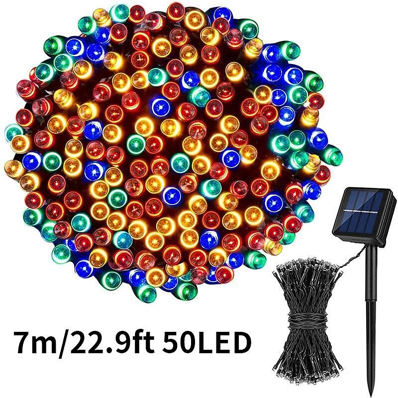 1pc Solar Outdoor Lights String – 8 Modes Decorative Garden Light, Atmosphere Night Lighting for Outdoor Balcony, Christmas, Halloween, Valentine's Day & Holiday Decorations 2025 - $12.99 –P13