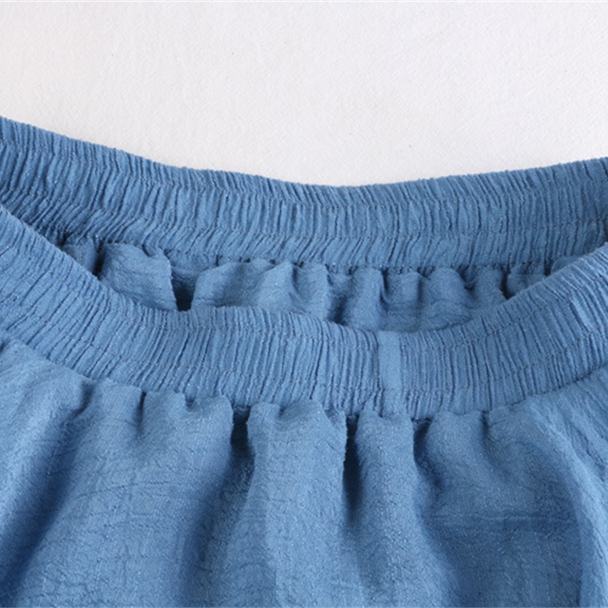 Women's Skirt A Line Swing Fashion Casual Maxi High Waist Skirts Solid Colored Ruched Irregular Hem Vacation Causal Light Blue Black White Pink Spring & Summer Cotton 2025 - $21.99 –P8