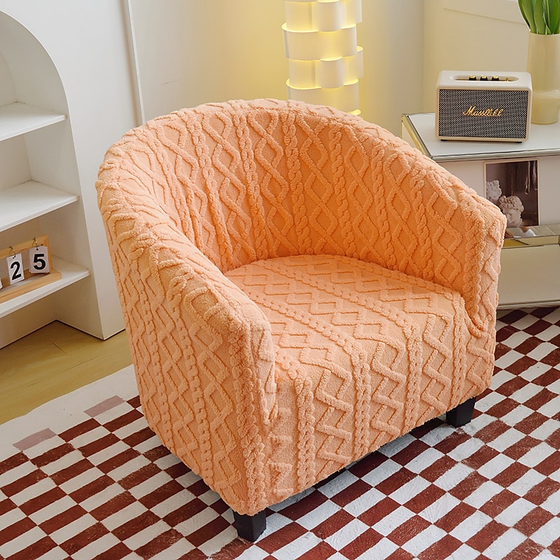 Housse de chaise club en polaire housse de chaise tonneau housse de chaise de baignoire extensible douce pour salon et chambre à coucher, protection de fauteuil lavable et amovible, protection de de 2025 ? $36.99 –P1