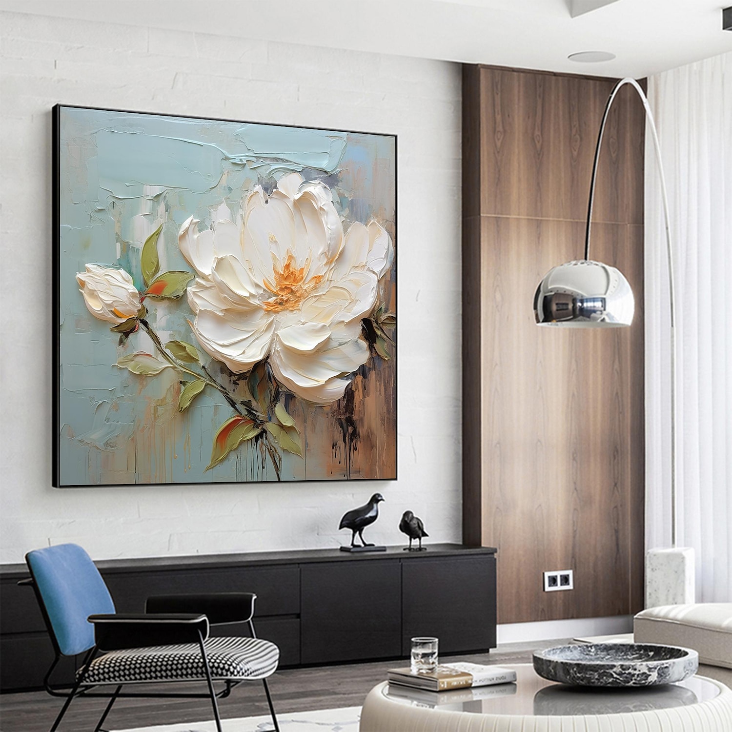 Handgefertigtes Ölgemälde auf Leinwand, Wandkunst-Dekor, originales Blumengemälde in voller Größe für die Inneneinrichtung mit gespanntem Rahmen, ohne Innenrahmen-Gemälde 2025 - $170.99 –P11