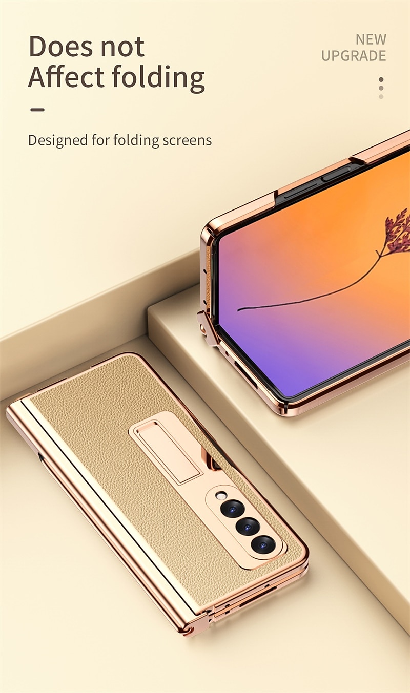 Phone Case For Samsung Galaxy Z Fold 5 Z Fold 4 Z Fold 3 Z Fold 2 Kickstand Shockproof PU Leather 2025 - $51.99 –P9