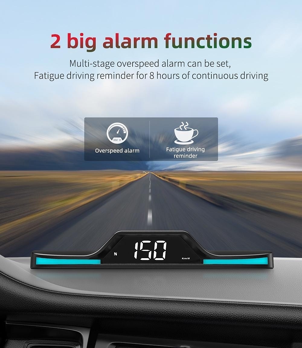 New Digital LED Speedometer Universal GPS/Beidou Car HUD Head Up Display Overspeed Alarm Free Switching of 5 Breathing Lights 2025 - $75.99 –P6