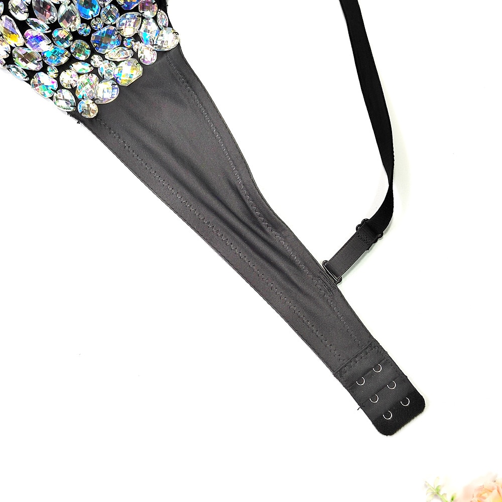 Y2K Año 2000 Conjuntos de Sujetadores y Panties sujetador push up Chica gótica Diamantes Sintéticos Diamante Mujer Carnaval Mascarada Fiesta Club nocturno Ropa de Fiesta Sujetadores 2025 - $29.99 –P15
