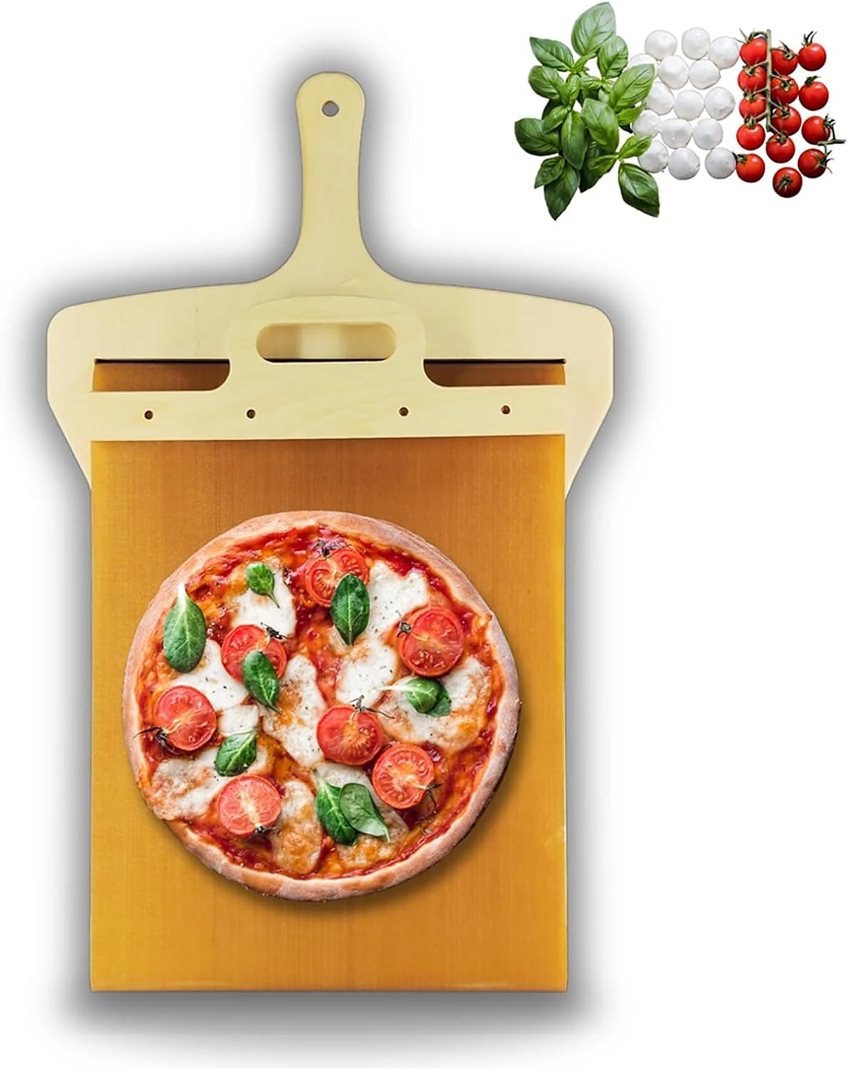 glidande pizzaskal - pala pizza scorrevole, pizzaskalet som överför pizza perfekt | non-stick, pizzaskalskyffel med handtag, diskmaskinsäker pizzaskal, tillbehör till pizzaugnar 2025 - $20.99 –P2