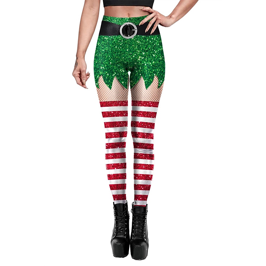 Weihnachtsmann Leggins Jogginghosen Damen Weihnachten Heiligabend Weihnachten Erwachsene Weihnachten Silvester Hosen 2025 - $17.49 –P14