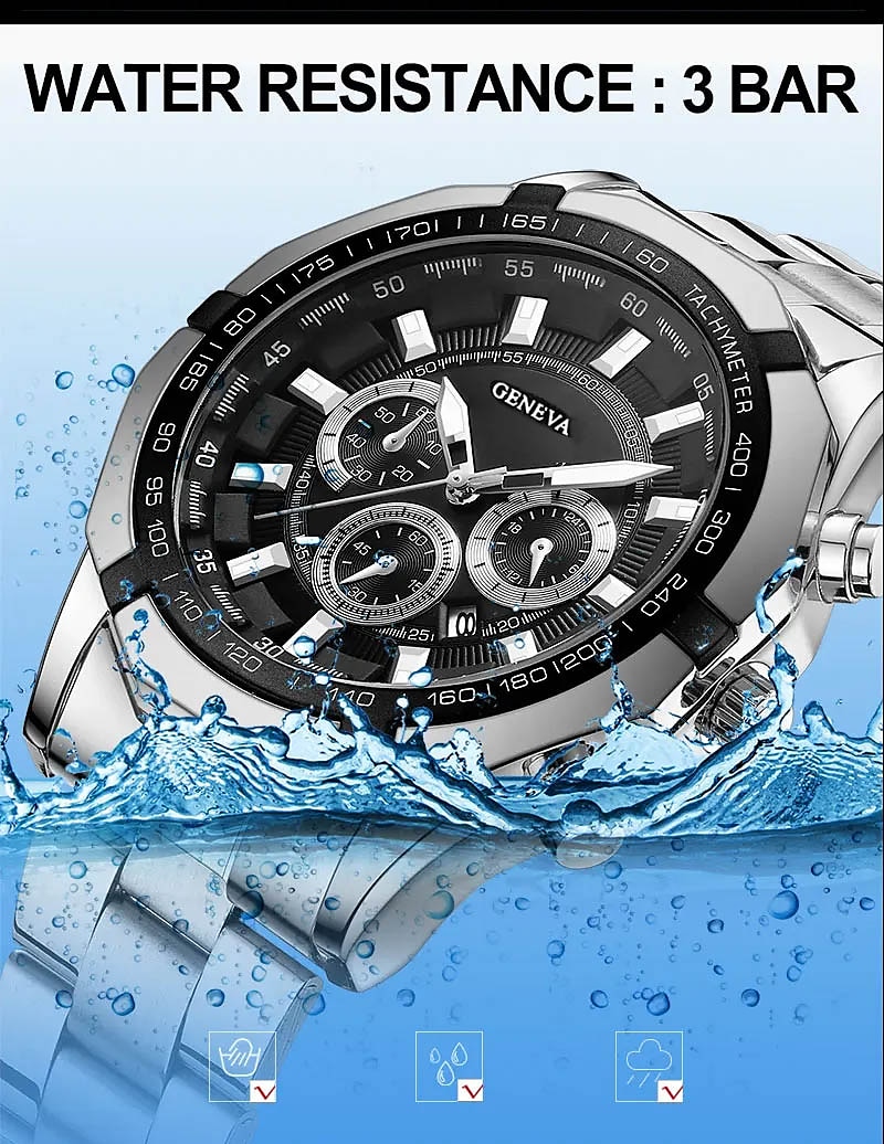 2 in 1 Luxury Mens Watch with Bracelet Set Fashion Casual Military Quartz Sports Steel Wristwatch Men's Clock Gift 2025 - $20.99 –P1