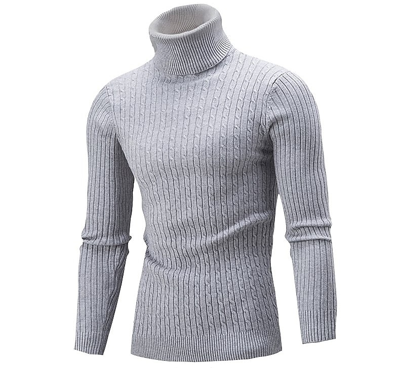 Herren Rollkragenpulli Pullover Strickpullover Rollkragenpullover für Herren Gerippt Gedrehtes Stricken Retro Stilvoll Farbblock Rollkragen Perlenbesetzter Saum Pullover Täglich Festtage Bekleidung 2025 - $18.49 –P9