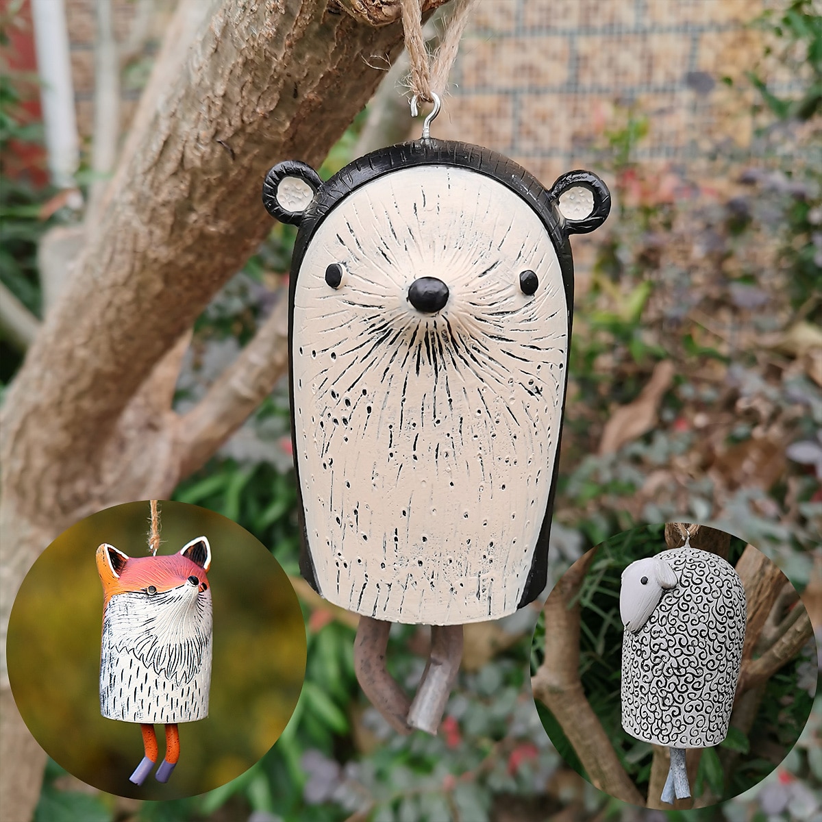 wunderschöne rustikale Tier-Windspiele, Boho, handgefertigt, Gartendekoration, Geschenk, Tierdekoration aus Kunstharz, Geschenkideen, Gartendekoration, einzigartiges Geschenk, 1 Stück 2025 - $15.49 –P1