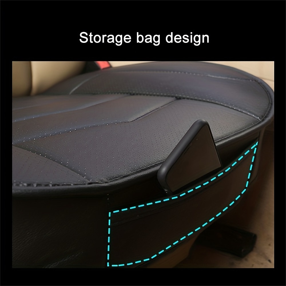 Luxury Car Seat Protection Single Seat Fully Surrounded Breathable PU Leather Car Seat Cover For Most Sedan SUV Universal All Seasons 2026 - $29.99 –P8