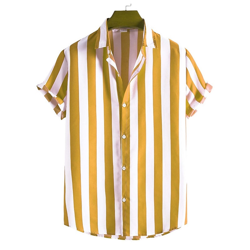 Per uomo Banda Geometrica Camicia Camicia con bottoni Manica corta Informale Da tutti i giorni Per uscire Fine settimana Autunno Collo ripiegabile Stampa Bottone giù Nero Giallo Rosa Rosso Blu del 2026 a $25.99 –P13