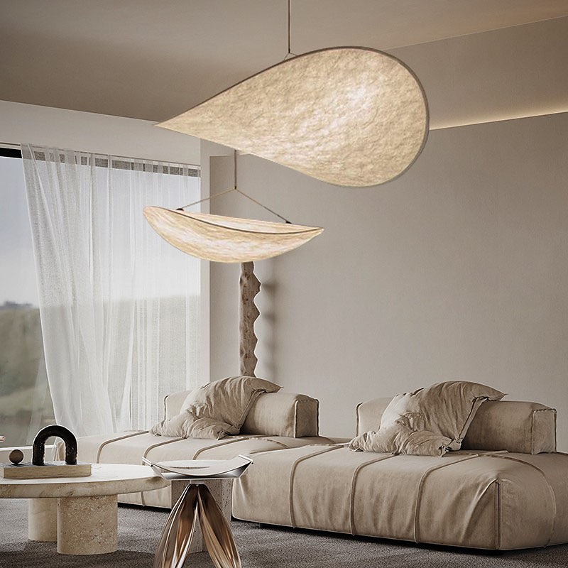 lampy wiszące tkaniny artystyczne oświetlenie wiszące z materiałem żelaznym lampa sufitowa do jadalni kawiarnia oprawy oświetleniowe 1 lekki żyrandol 110-240v 2025 - $279.99 –P9