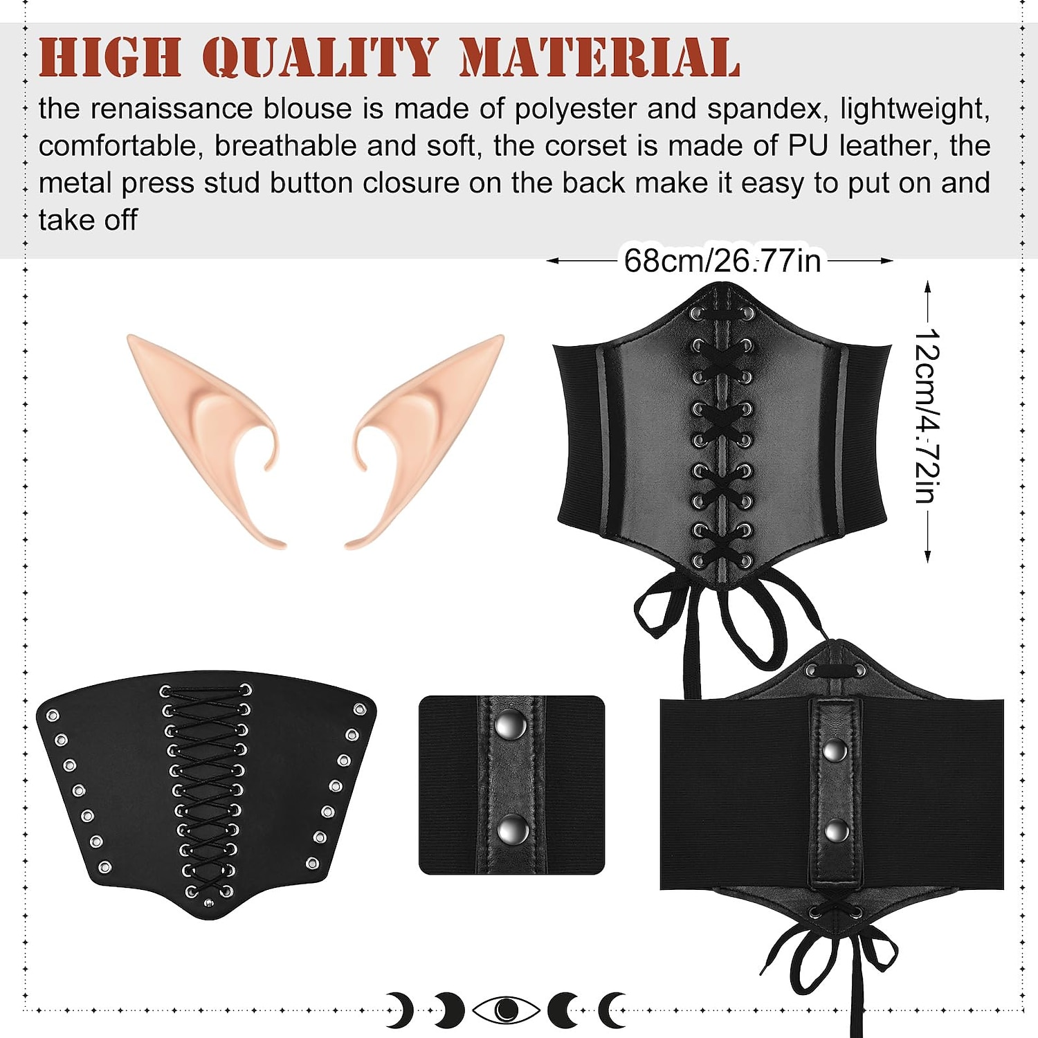 Retro Vintage Punk e gótico Medieval Vestidos Corpete Roupa Viking Ranger Elfo Tiro com arco Mulheres Viking Fantasia Dia Das Bruxas Carnaval Festa Casual / Diário LARP Adulto Vestido Cinto Meias de 2025 por $44.99 –P3