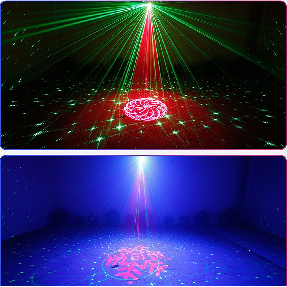 party dj disco lights - מקרן לייזר סטרוב מופעל על סאונד פנימי עם שלט רחוק למסיבות, חתונות, ברים ואירועי חג 2025 - $53.99 –P6