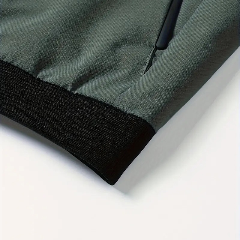 Men's Lightweight Jacket Summer Jacket Bomber Jacket Windbreaker Outdoor Vacation Warm Fall Winter Plain Fashion Streetwear Stand Collar Regular Black Gray Jacket 2025 - $26.99 –P16