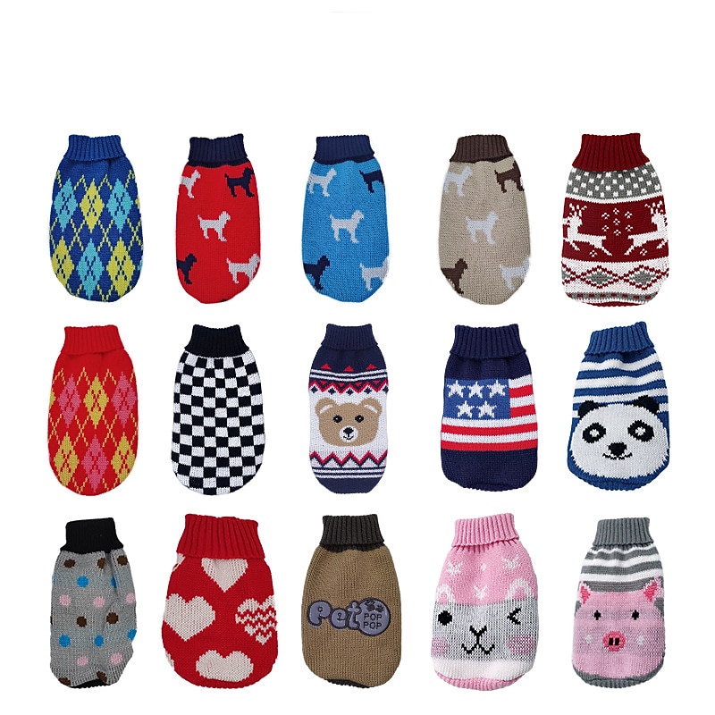 Kutyák Macskák Pulóverek Jumper Divat Buli Tél Meleg Légáteresztő Mekano Mosható Kényelmes Karácsony Mindszentek napja Karácsony Szabadtéri Alkalmi / Napi Kutyaruházat for bichon frisé Pomerániai 2025 - $18.99 –P2