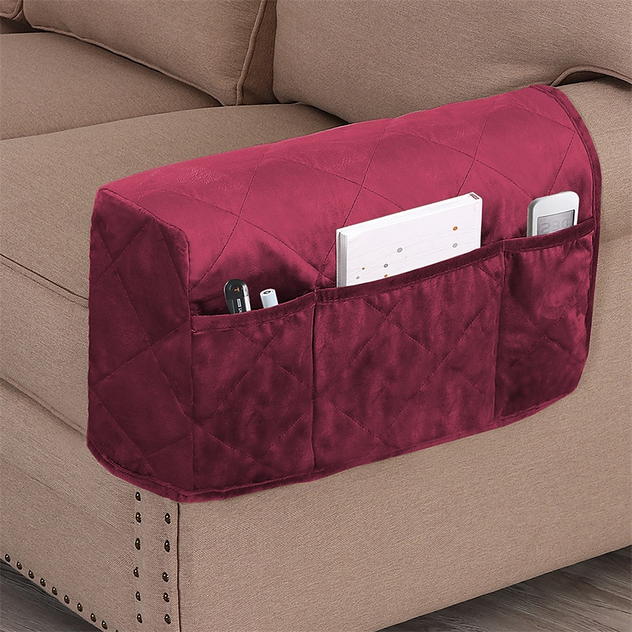 2 peças capas de apoio de braço para cadeiras e sofás capas de braço de sofá para capas de apoio de braço de sofá com bolso lateral protetor de móveis antiderrapante capas de apoio de braço laváveis de 2025 por $39.99 –P7