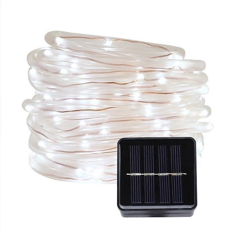 luci a corda solari esterne impermeabili luci a led lampeggianti 8 modalità tubo esterno luci fatate in filo di rame per giardino recinzione patio cortile festa matrimonio natale halloween interno esterno deco del 2025 a $12.49 –P9