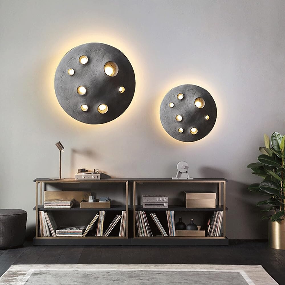 sement vegglampe belysning utendørs innendørs måne overflate form design barnerom nattlampe vanntett ip65 dekor vegglampe til soverom stue hotell villa 2025 - $282.09 –P5