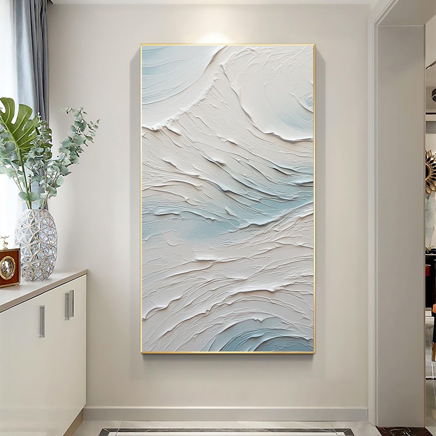 Handmade Oil Painting Canvas Wall Art Decor  Original Abstract Beach in full for Home Decor With Stretched FrameWithout Inner Frame Painting 2025 - €113.99 –P5