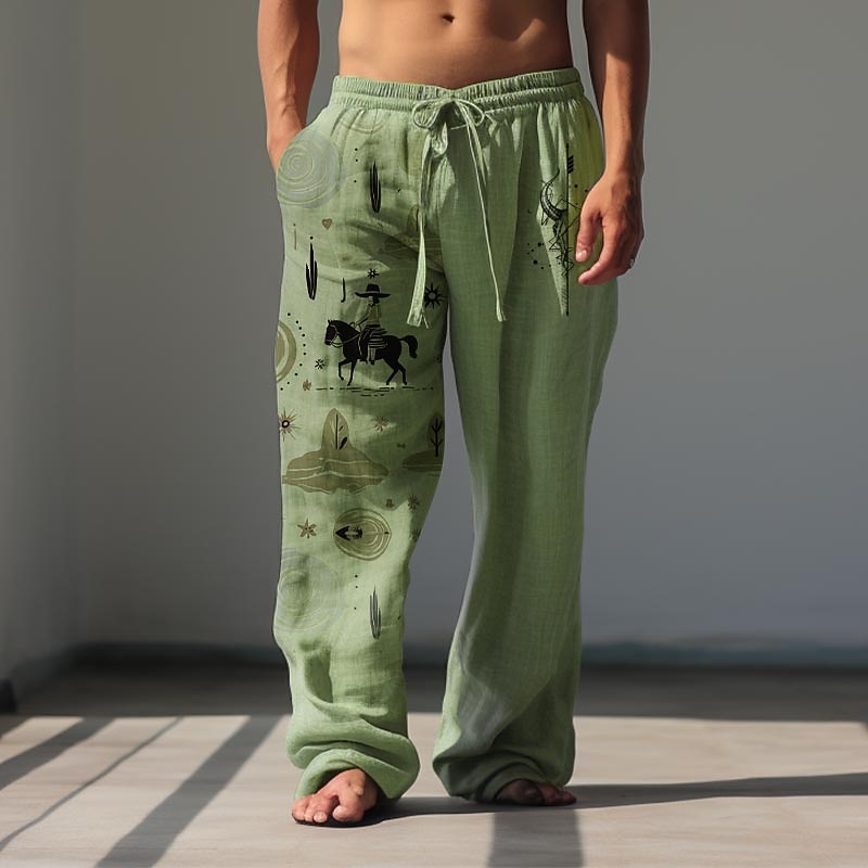 Per uomo Cowboy Pantaloni casual Pantaloni Pantaloni Larghi Misura del girovita medio Vintage All'aperto Abbigliamento casual alla moda Abbigliamento quotidiano Autunno & Inverno Nero Bianco Verde del 2026 a $31.99 –P8