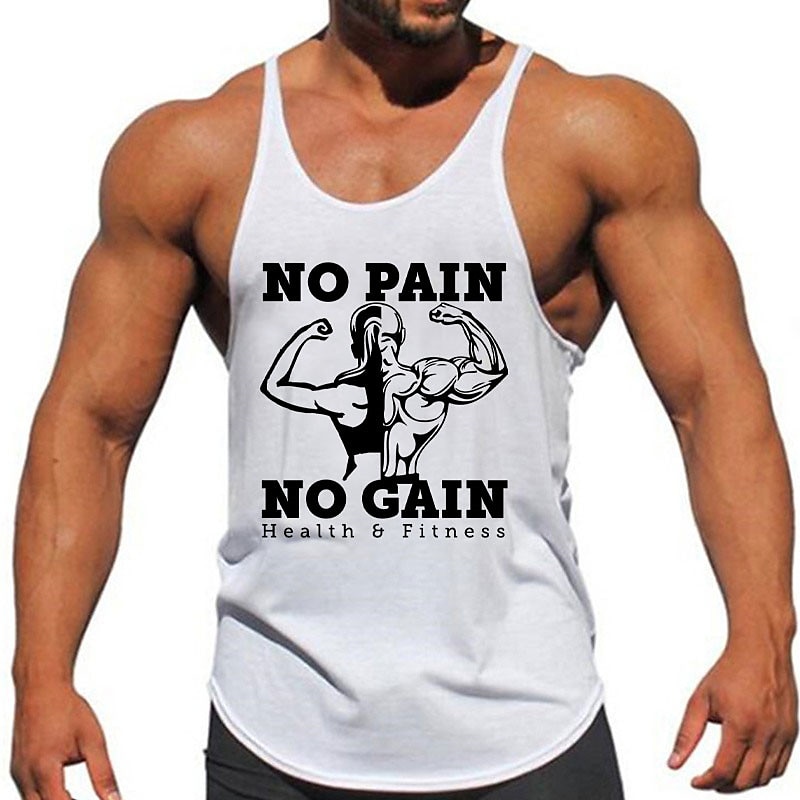 Voor heren Spier Grafisch Wie mooi wil zijn moet pijn lijden Singlet Vest Top Mouwloos T-shirt voor heren Mouwloos T-shirt 3d printen Strakke ronde hals Overhemd Sport Dagelijks Ontwerper 2025 - $14.99 –P4