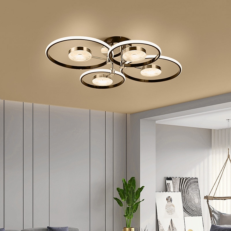 led taklys 4/8/12 hode dimbar moderne sirkeldesign taklamper er egnet for innebygd metall akryl sputnik fyrverkeri kronblader led lysarmaturer i stuer og soverom 110-240v 2025 - $302.29 –P2