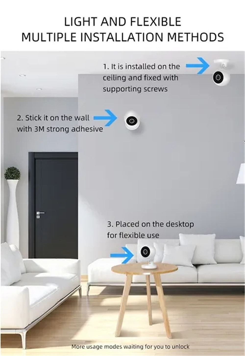 1080P Wireless wifi smart home network camera remote intercom HD security surveillance camera for Pet Baby Elderly Parents Monitor 2025 - $33.99 –P4