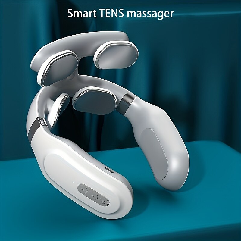 Multifunctional Hot Compress Pulse Kneading Neck MassagerSmart Wireless U-Shaped TENS EMS Pulse Heated Cervical Massager Deep Tissue Pain Relieve Fatigue 4 Massage Heads Neck Massager 2025 - $41.99 –P3