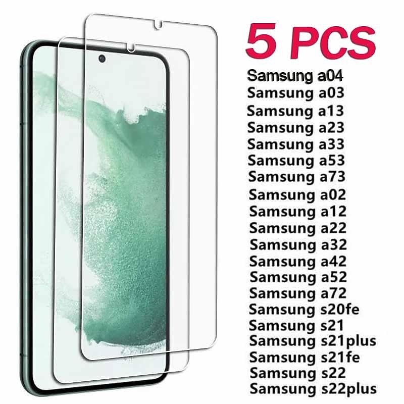 5 stuks Scherm Beschermer Voor Samsung Galaxy S24 Ultra Plus S23 S22 S21 S20 Ultra Plus FE S25 Ultra Gehard Glas 9H-hardheid Anti-vingerafdrukken High-Definition (HD) Explosieveilige 3D 2025 - $12.99 –P12