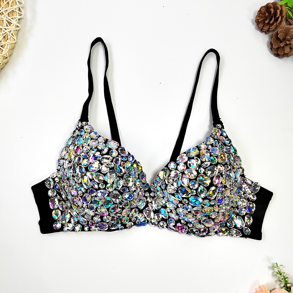 Y2K Año 2000 Conjuntos de Sujetadores y Panties sujetador push up Chica gótica Diamantes Sintéticos Diamante Mujer Carnaval Mascarada Fiesta Club nocturno Ropa de Fiesta Sujetadores 2025 - $29.99 –P7