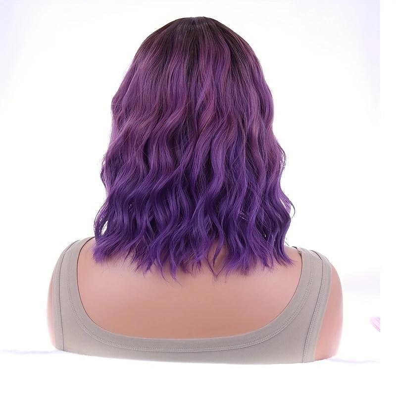 Perruques synthétiques ondulées longueur épaule avec frange pour femmes, à la mode pour un usage quotidien, cosplay de fête de 2025 ? $19.99 –P5