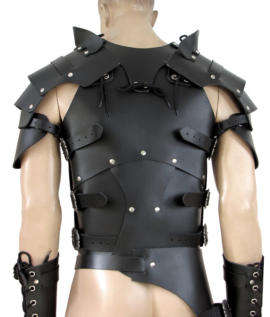 Retro Antiguo Medieval Renacimiento Armas y Armaduras Armadura de Hombro Guardia de pecho Guerrero Caballero Vikingo Disfraz Unisexo Vikingo Víspera de Todos los Santos Carnaval Rendimiento LARP 2026 - $79.99 –P11