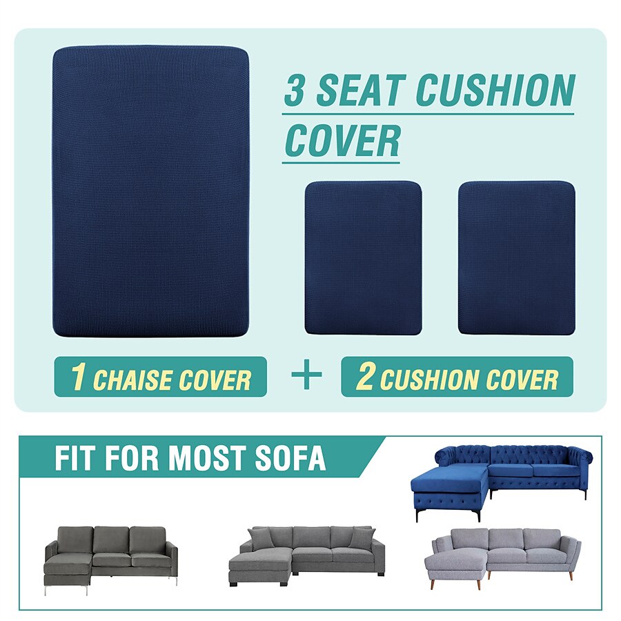 Capas de sofá seccionais, capas de sofá em forma de l antiderrapantes elásticas, capas de almofada de assento de sofá separadas, capa de chaise-longue para sofá secional esquerdo/direito de 2/3 de 2025 por $41.99 –P3