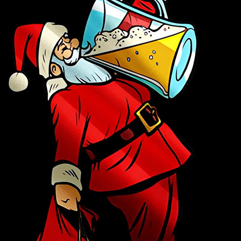 chemises de Noël amusantes pour hommes, imprimées, père Noël, bière, tenue décontractée, tenue quotidienne, sortie, week-end, automne / automne, manches courtes, noir, rouge, bleu marine, s, m, l, de 2025 ? $24.99 –P2