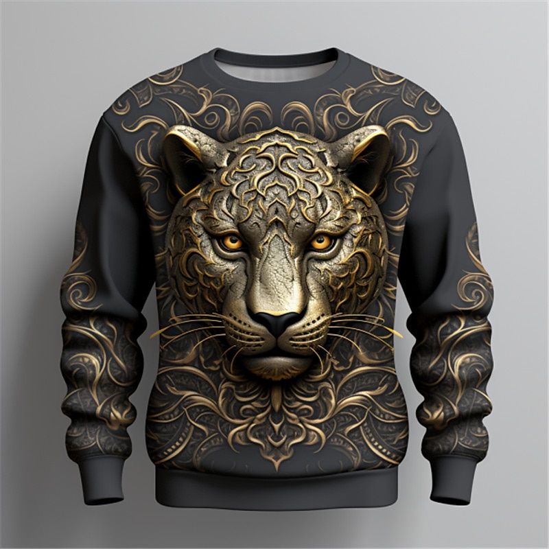 Pánské Grafika Zvíře Lev Mikiny Svetrová mikina Dlouhý rukáv Mikina Tričkový Módní Denní Na běžné nošení 3D tisk Dovolená Jdeme ven Streetwear Tisk Jaro & podzim 2025 - $29.99 –P3