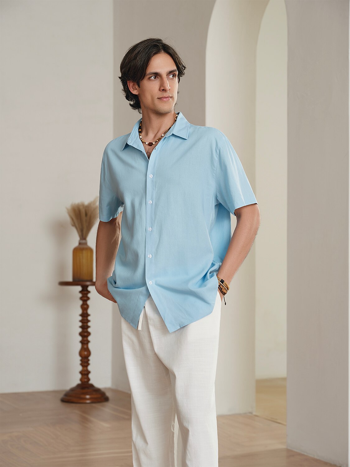 camicie da uomo estate camicia casual camicie a maniche corte top camicetta tee del 2025 a $27.99 –P7