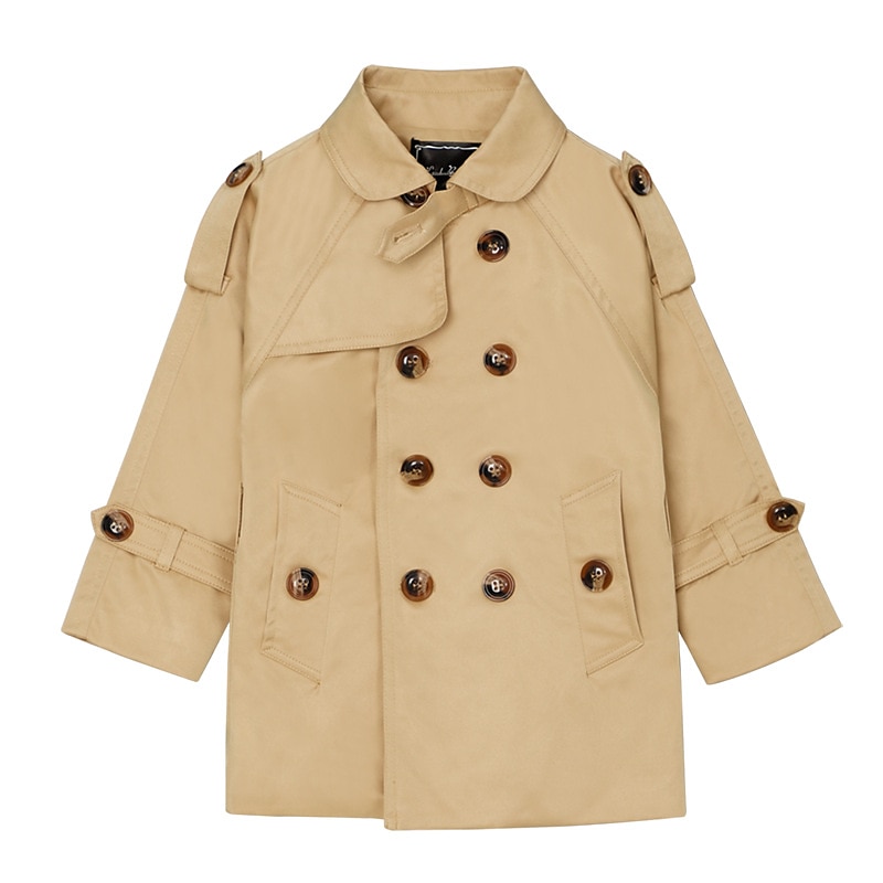 Barn Pojkar Trenchcoat Ytterkläder Ensfärgat Långärmad Ficka Täcka Skola Häftig Dagligen Svart 3-delad kostym (jacka + byxor + slips) Kaki 4-delat set (jacka + byxor + skjorta + slips) Svart 2-delat 2025 - $41.99 –P6