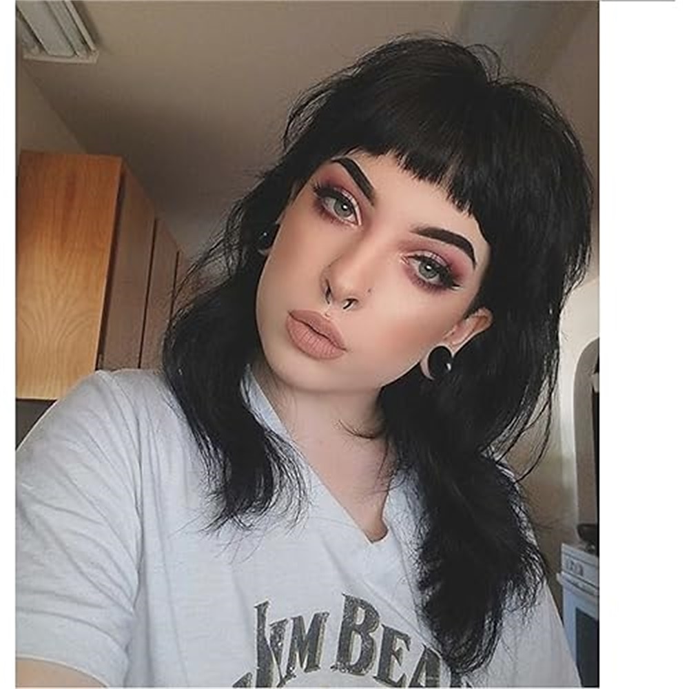 perruque mulet courte et hirsute moderne pour femme perruque mulet des années 80 perruque coupe lutin avec frange perruques synthétiques naturelles de remplacement de cheveux blonds avec reflets de 2025 ? CAD $19.99 –P3