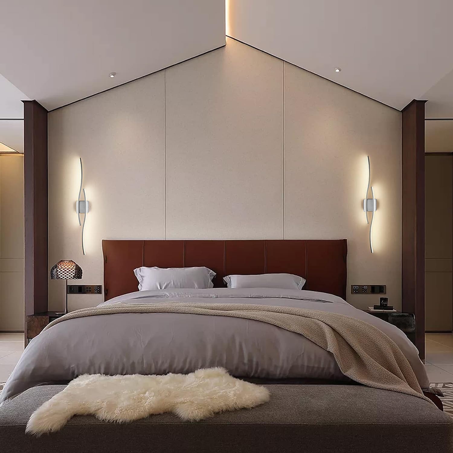 LED-Wandleuchte 3000–6000 K dimmbare Silikon-Wandleuchte ist anwendbar für Schlafzimmer, Wohnzimmer, Flur, Badezimmer, AC110 V, AC220 V 2026 - $122.99 –P2