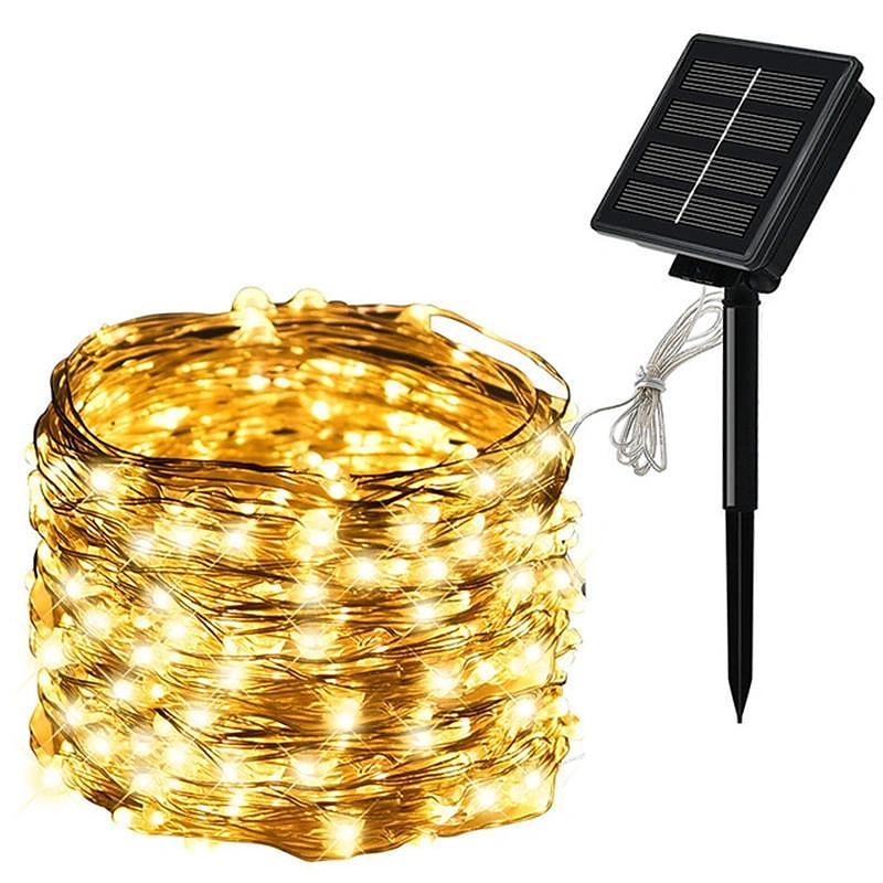 luci solari per esterni – luci fatate in filo di rame impermeabili, 8 modalità, alimentate ad energia solare per patio esterno, cortile, alberi, decorazioni natalizie, per matrimoni e feste in campeggio del 2025 a $11.99 –P5