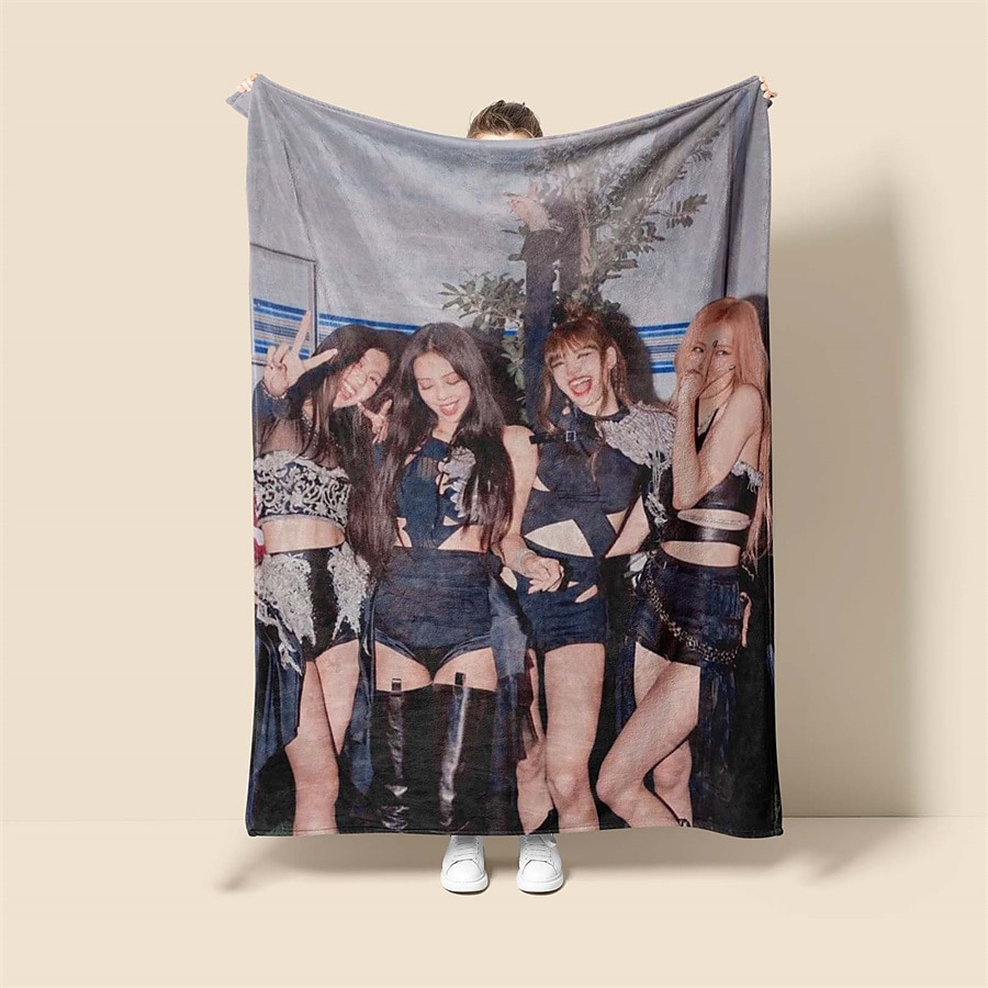 Blackpink Pattern Soft Throws Blanket,Novelty Flannel Throw Blankets Warm Printed All Seasons Gifts Home Decor Big Blanket 2025 - $27.99 –P4