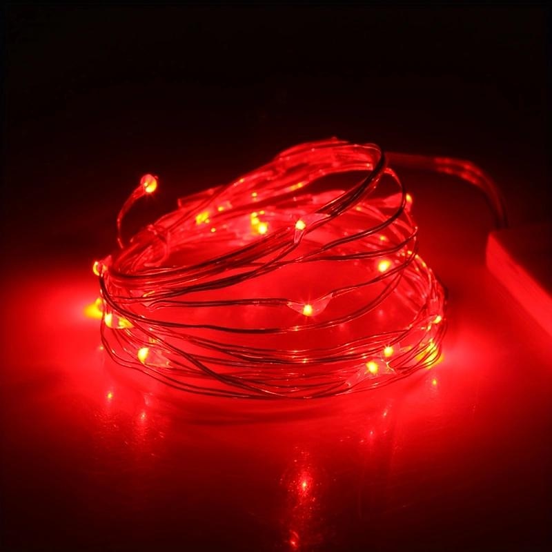 1 τεμ led νεραϊδόφωτα, με μπαταρία cr2032, αδιάβροχα φώτα από χάλκινο σύρμα, 7 ποδών 20 led φώτα κορδόνι, για diy γαμήλιο κοιτώνα, κρεβατοκάμαρα, Χριστούγεννα, απόκριες, πάρτι 2025 - $7.99 –P12