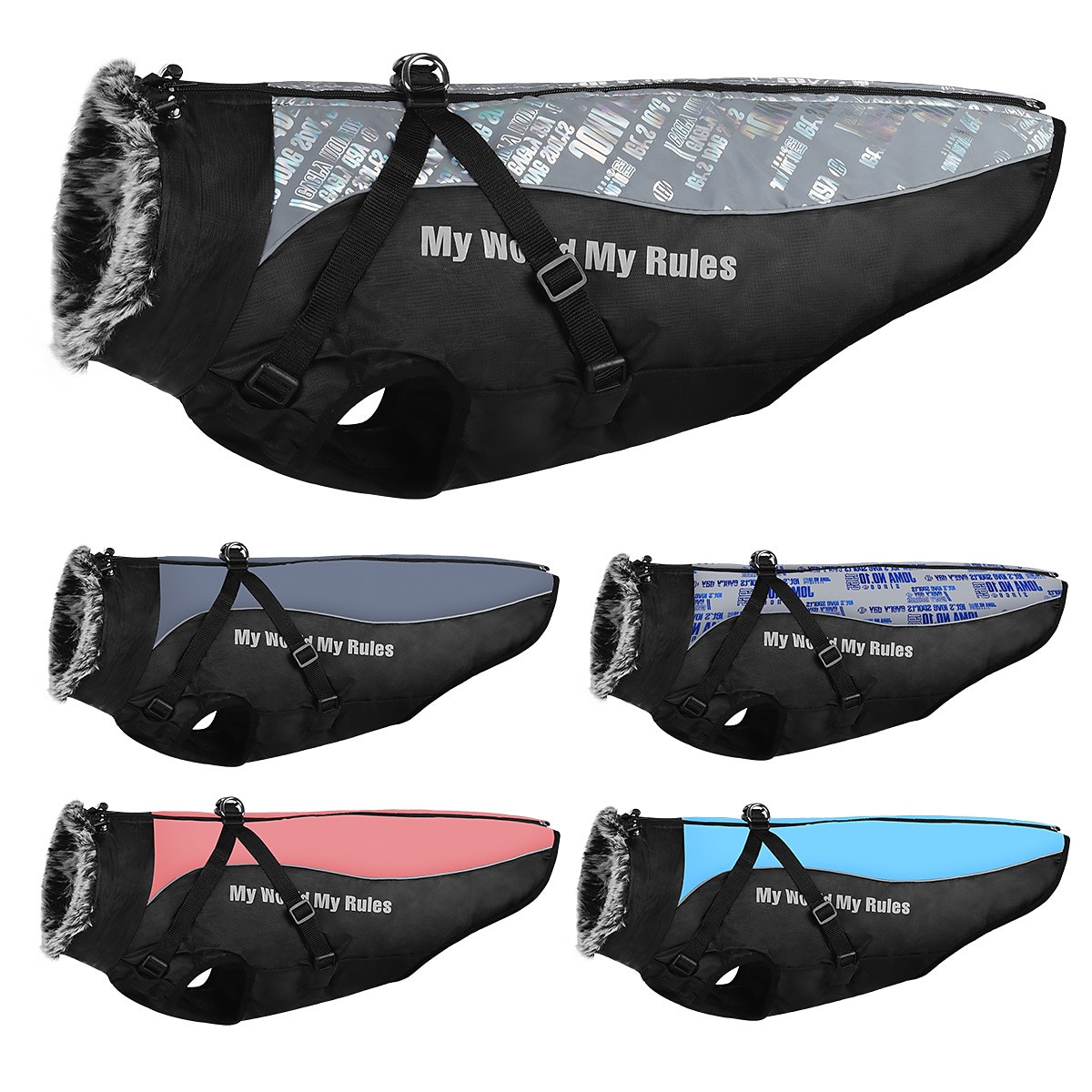 Cachorros Gatos Casacos Jaqueta Moda Festa Inverno Reflector Prova-de-Água Quente Lavável Confortável Natal Ao ar livre Casual / Diário Roupas para cães for Bichon Frise Pomerânia Animais de Pequeno de 2025 por $23.99 –P1